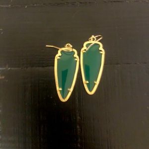 Kendra Scott green arrow earrings